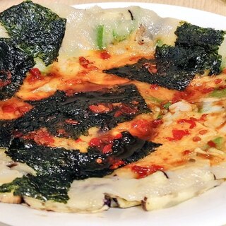 韓国のりを引き出して～玄米粉の野菜チヂミ～